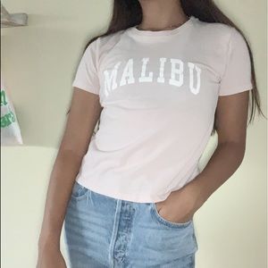 BRANDY MELVILLE pink malibu t shirt